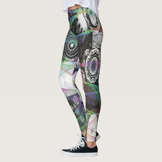 Wild Mandela Abstracte Designer Leggings (Links)