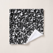 Wild Marble 3 - zwart en wit Bad Handdoek (Wasdoekje)