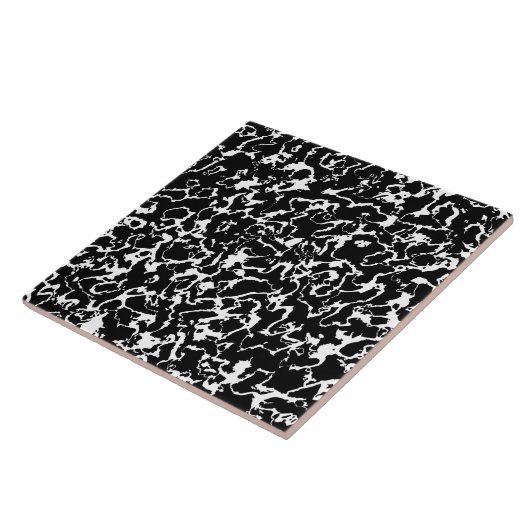 Wild Marble 3 - zwart en wit Tegeltje (Zijkant)