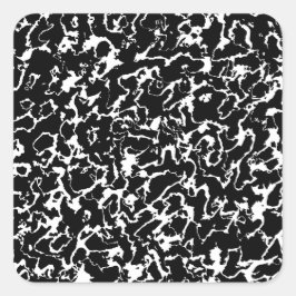 Wild Marble 3 - zwart en wit Vierkante Sticker