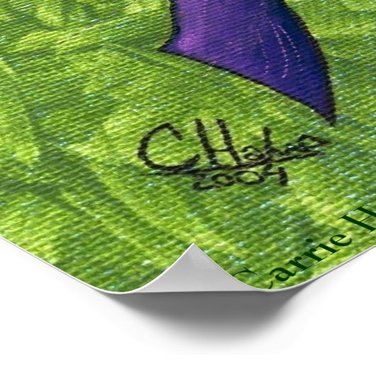 Wild Mardi Gras Cat Party New Orleans Mask Art Pri Poster (Hoek)