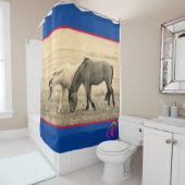 WILD MARE EN FOAL ONAQUI HERD Shower Curtain Douchegordijn (In situ)