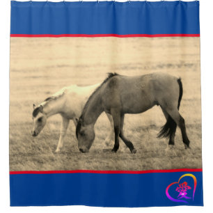 WILD MARE EN FOAL ONAQUI HERD Shower Curtain Douchegordijn