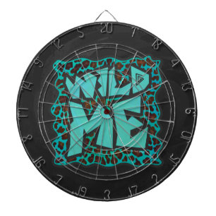 Wild Me Brown en Blauwgroen design van luipaarden Dartbord
