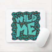 Wild Me Brown en Blauwgroen design van luipaarden Muismat (Met muis)