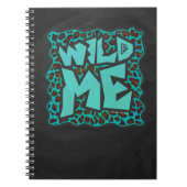 Wild Me Brown en Blauwgroen design van luipaarden Notitieboek (Voorkant)
