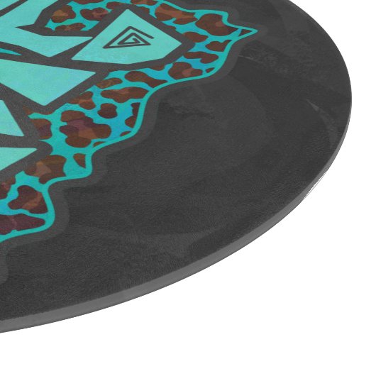 Wild Me Brown en Blauwgroen design van luipaarden Snijplank (Hoek)