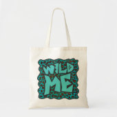 Wild Me Brown en Blauwgroen design van luipaarden Tote Bag (Voorkant)