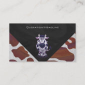 Wild me Cow Brown en White Print Visitekaartje (Achterkant)