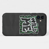 Wild me Green en Black Zebra Pattern Case-Mate iPhone Case (Achterkant (horizontaal))