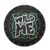 Wild me Green en Black Zebra Pattern Dartbord (Voorkant)