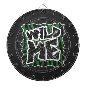 Wild me Green en Black Zebra Pattern Dartbord