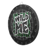 Wild me Green en Black Zebra Pattern Dartbord (Voorkant Rechts)