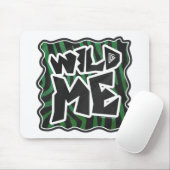 Wild me Green en Black Zebra Pattern Muismat (Met muis)