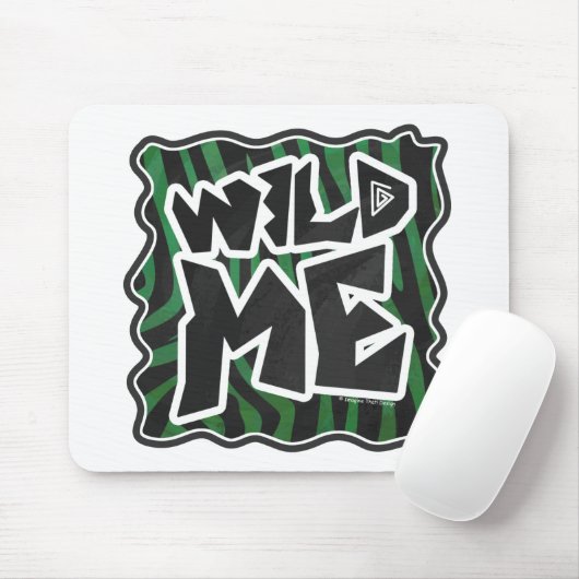 Wild me Green en Black Zebra Pattern Muismat (Met muis)