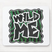 Wild me Green en Black Zebra Pattern Muismat (Voorkant)