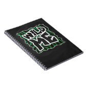 Wild me Green en Black Zebra Pattern Notitieboek (Rechterzijde)