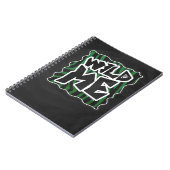 Wild me Green en Black Zebra Pattern Notitieboek (Linkerzijde)