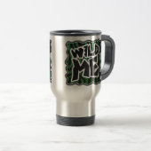 Wild me Green en Black Zebra Pattern Reisbeker (Voorkant rechts)