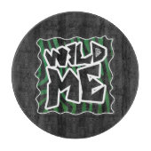 Wild me Green en Black Zebra Pattern Snijplank (Voorkant)