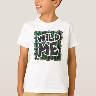 Wild me Green en Black Zebra Pattern T-shirt