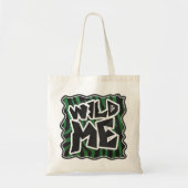 Wild me Green en Black Zebra Pattern Tote Bag (Voorkant)