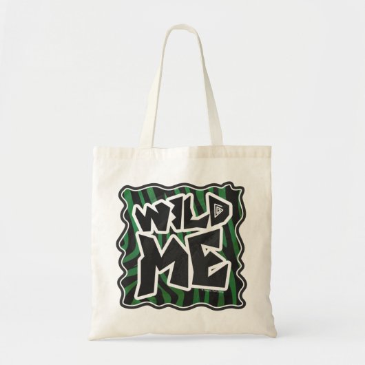 Wild me Green en Black Zebra Pattern Tote Bag (Voorkant)