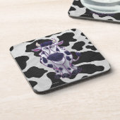 Wild Me Koe Black en White Bier Onderzetter (Linkerzijde)