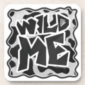 Wild Me Koe Black en White Bier Onderzetter (Voorkant)
