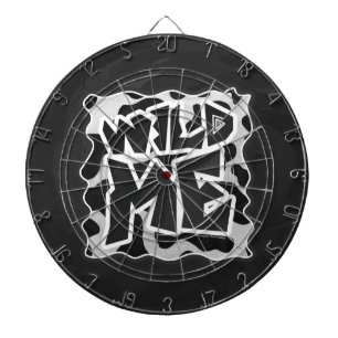 Wild Me Koe Black en White Dartbord