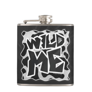 Wild Me Koe Black en White Heupfles