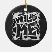 Wild Me Koe Black en White Keramisch Ornament (Voorkant)