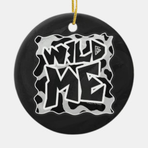 Wild Me Koe Black en White Keramisch Ornament