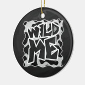 Wild Me Koe Black en White Keramisch Ornament (Links)