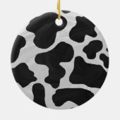 Wild Me Koe Black en White Keramisch Ornament (Achterkant)