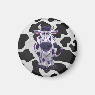 Wild Me Koe Black en White Magneet