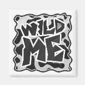 Wild Me Koe Black en White Magneet (Voorkant)