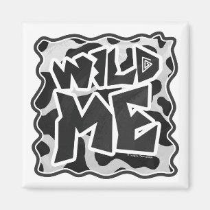 Wild Me Koe Black en White Magneet