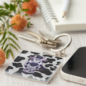 Wild Me Koe Black en White Sleutelhanger (Voorkant Rechts)