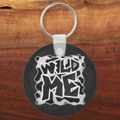 Wild Me Koe Black en White Sleutelhanger (Voorkant)