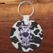 Wild Me Koe Black en White Sleutelhanger (Voorkant)