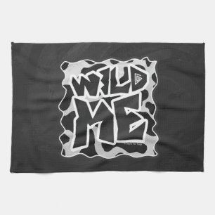 Wild Me Koe Black en White Theedoek