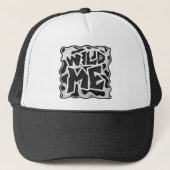 Wild Me Koe Black en White Trucker Pet (Voorkant)
