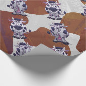 Wild me Koe Brown en White Print Cadeaupapier (Hoek)