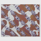 Wild me Koe Brown en White Print Cadeaupapier (Vlak)