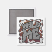Wild me Koe Brown en White Print Magneet (Voorkant / Achterkant)