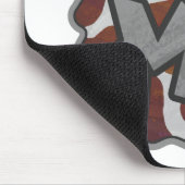 Wild me Koe Brown en White Print Muismat (Hoek)