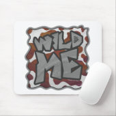 Wild me Koe Brown en White Print Muismat (Met muis)