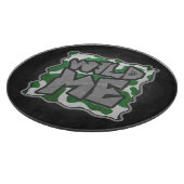 Wild me Koe Groene en Witte Druk Snijplank (Hoek)