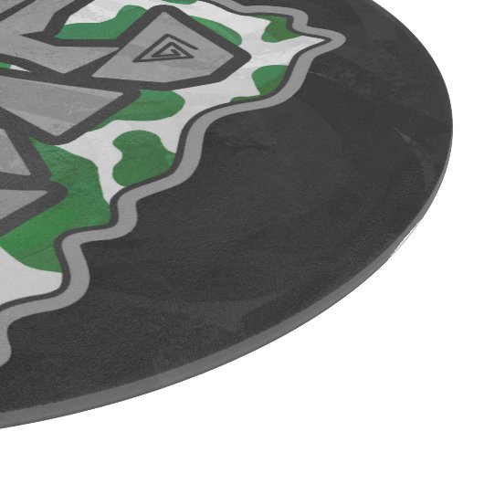 Wild me Koe Groene en Witte Druk Snijplank (Hoek)